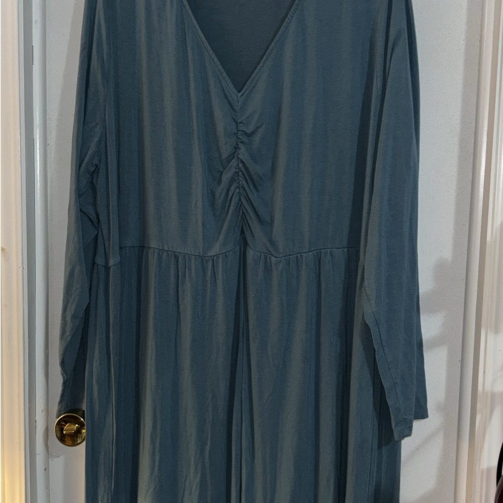Ava & Viv Teal Long Sleeve Dress